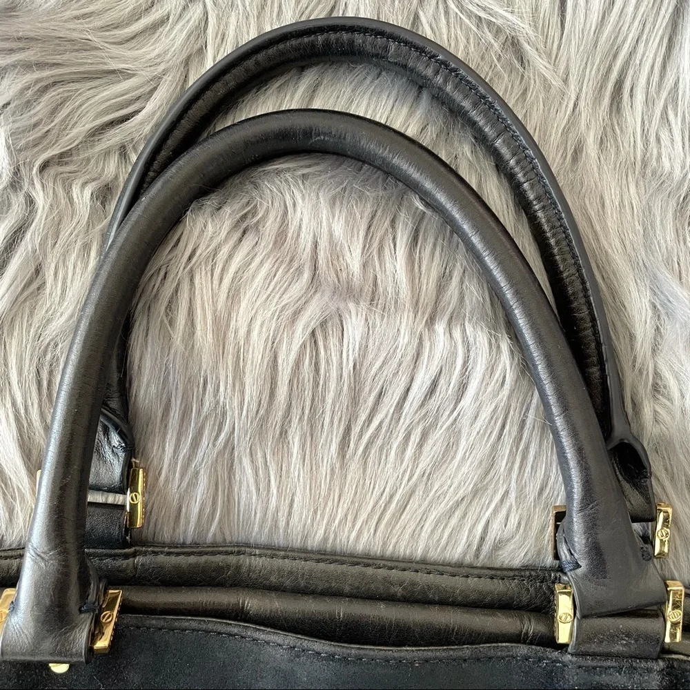 TORY BURCH mae leather & suede satchel